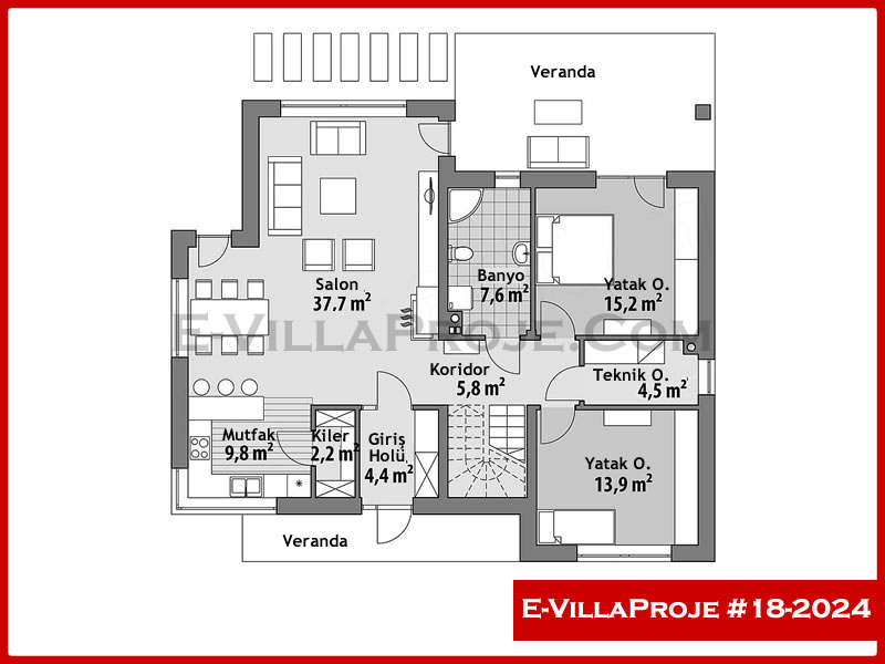 Gazbeton Çelik Ev 237 m² Dubleks (5+1) - Görsel 2