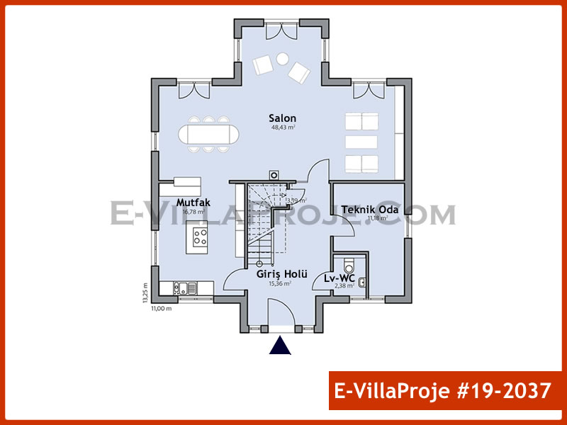 Gazbeton Çelik Ev 238 m² Dubleks (5+1) - Görsel 2