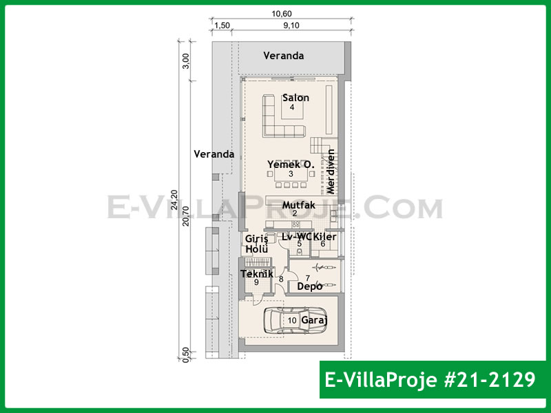 Gazbeton Çelik Ev 239 m² Dubleks (5+1) - Görsel 2