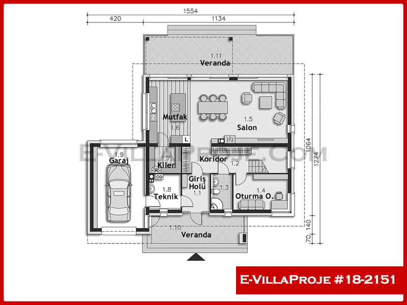 Gazbeton Çelik Ev 241 m² Dubleks (5+1) - Görsel 2