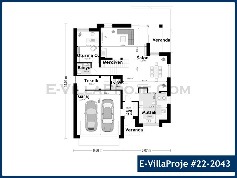 Gazbeton Çelik Ev 242 m² Dubleks (5+1) - Görsel 2