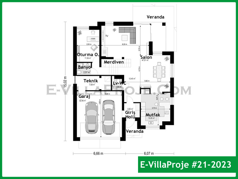 Gazbeton Çelik Ev 242 m² Dubleks (5+1) - Görsel 2