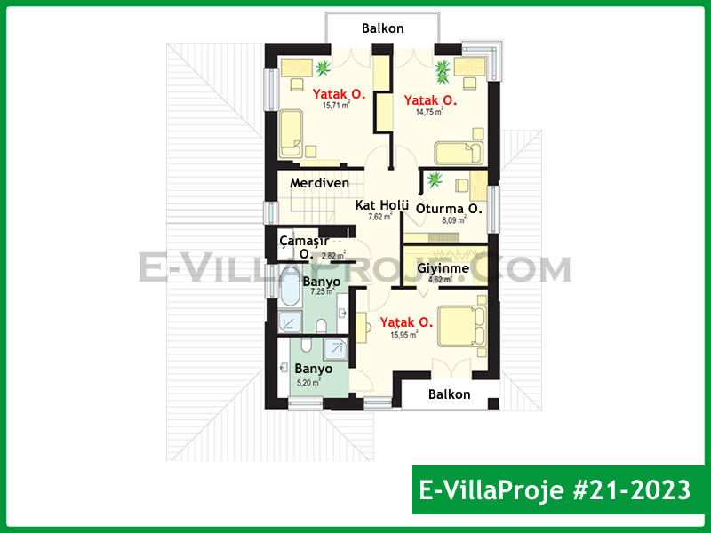Gazbeton Çelik Ev 242 m² Dubleks (5+1) - Görsel 3
