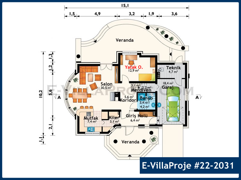 Gazbeton Çelik Ev 243 m² Dubleks (5+1) - Görsel 2