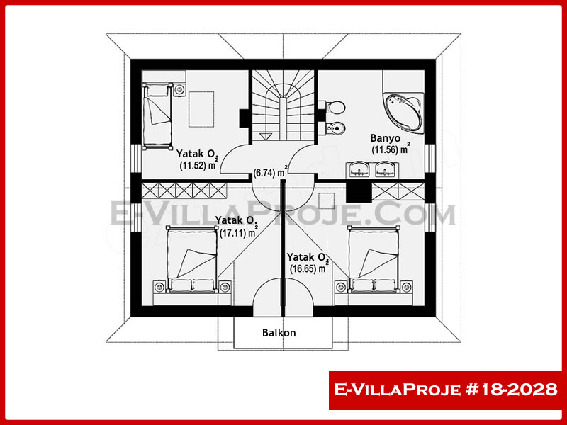 Gazbeton Çelik Ev 243 m² Dubleks (5+1) - Görsel 3