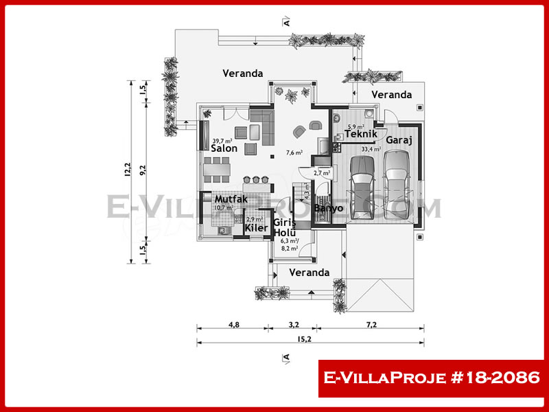 Gazbeton Çelik Ev 244 m² Dubleks (5+1) - Görsel 2