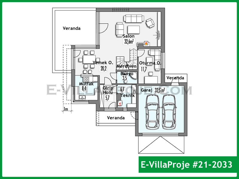 Gazbeton Çelik Ev 245 m² Dubleks (5+1) - Görsel 2
