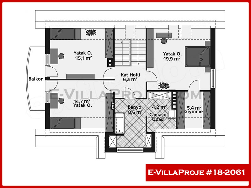 Gazbeton Çelik Ev 249 m² Dubleks (5+1) - Görsel 3