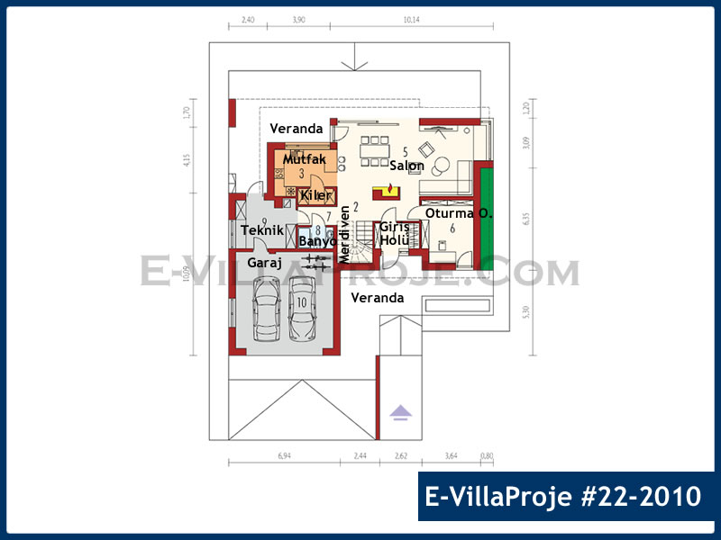 Gazbeton Çelik Ev 251 m² Dubleks (5+1) - Görsel 2