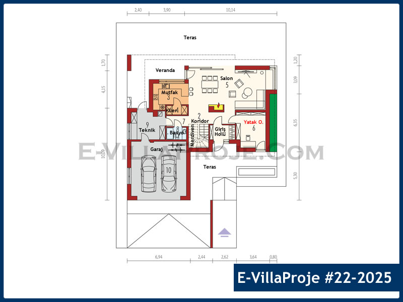 Gazbeton Çelik Ev 251 m² Dubleks (5+1) - Görsel 2