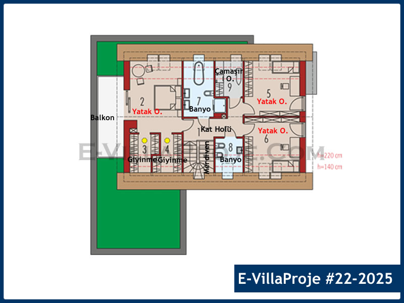 Gazbeton Çelik Ev 251 m² Dubleks (5+1) - Görsel 3