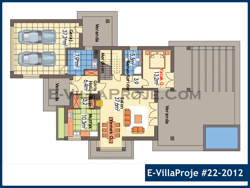 Gazbeton Çelik Ev 251 m² Dubleks (5+1) - Görsel 2