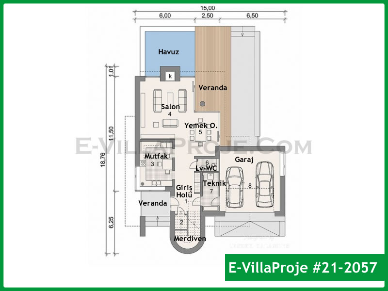 Gazbeton Çelik Ev 252 m² Dubleks (5+1) - Görsel 2