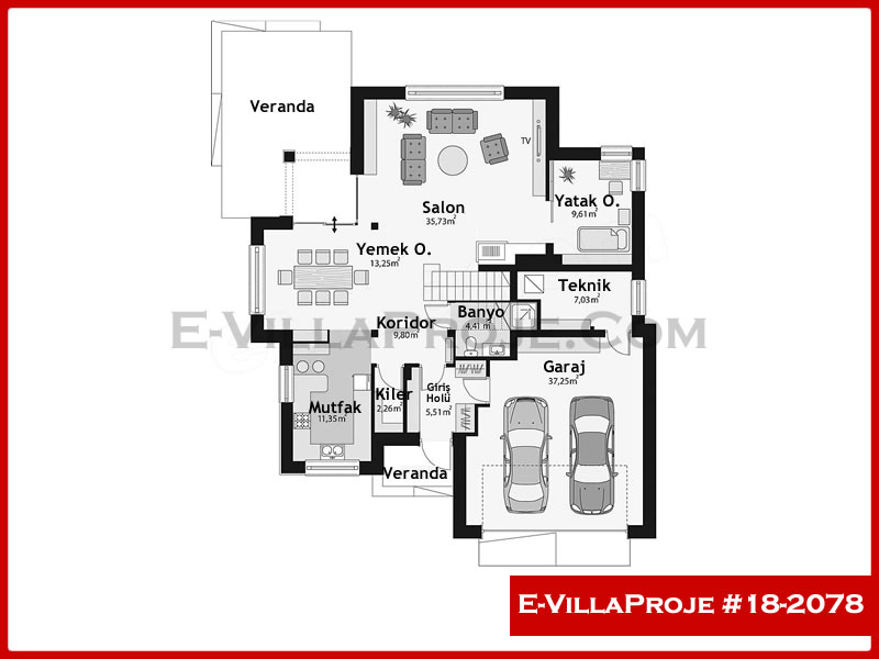 Gazbeton Çelik Ev 252 m² Dubleks (5+1) - Görsel 2