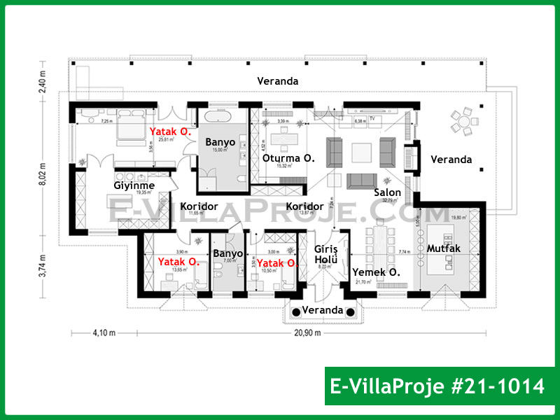 Gazbeton Çelik Ev 253 m² Tek Katlı (5+1) - Görsel 2