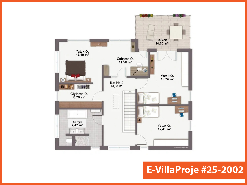 Gazbeton Çelik Ev 254 m² Dubleks (5+1) - Görsel 3