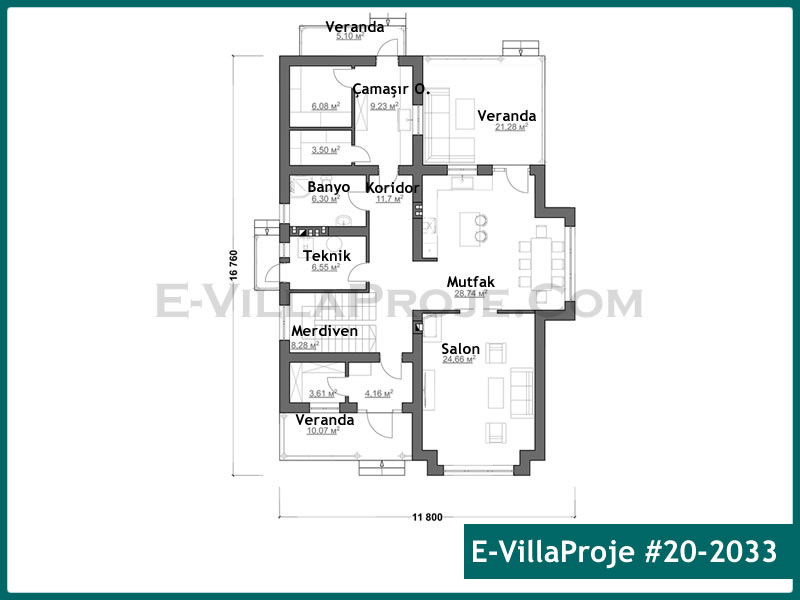 Gazbeton Çelik Ev 255 m² Dubleks (5+1) - Görsel 2