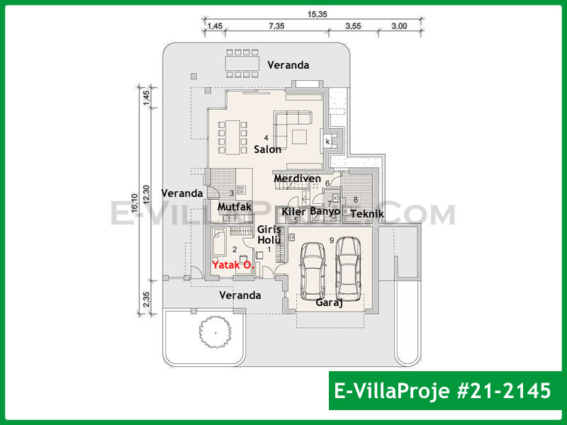 Gazbeton Çelik Ev 255 m² Dubleks (5+1) - Görsel 2
