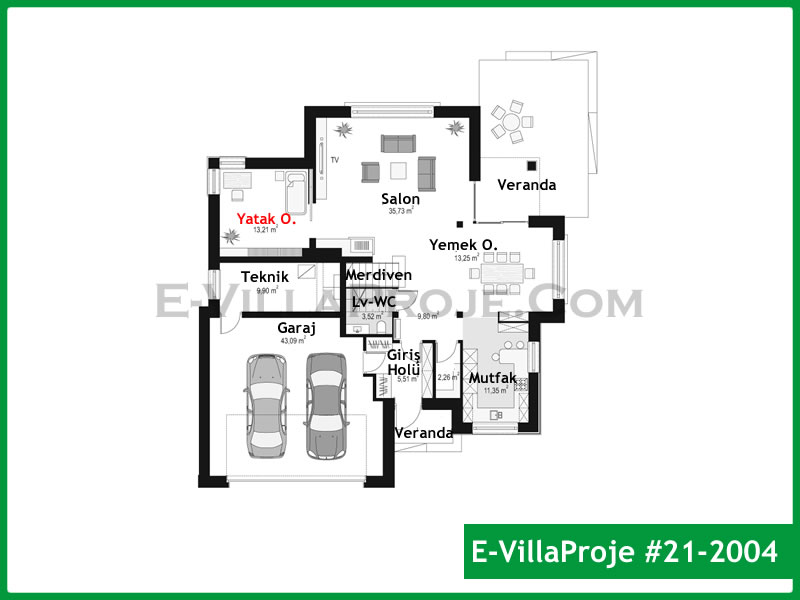 Gazbeton Çelik Ev 256 m² Dubleks (5+1) - Görsel 2
