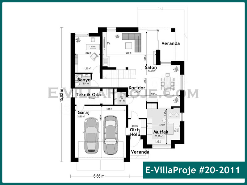 Gazbeton Çelik Ev 257 m² Dubleks (5+1) - Görsel 2