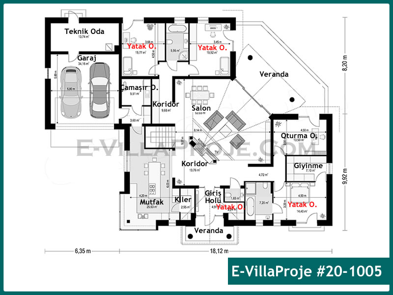 Gazbeton Çelik Ev 257 m² Tek Katlı (5+1) - Görsel 2