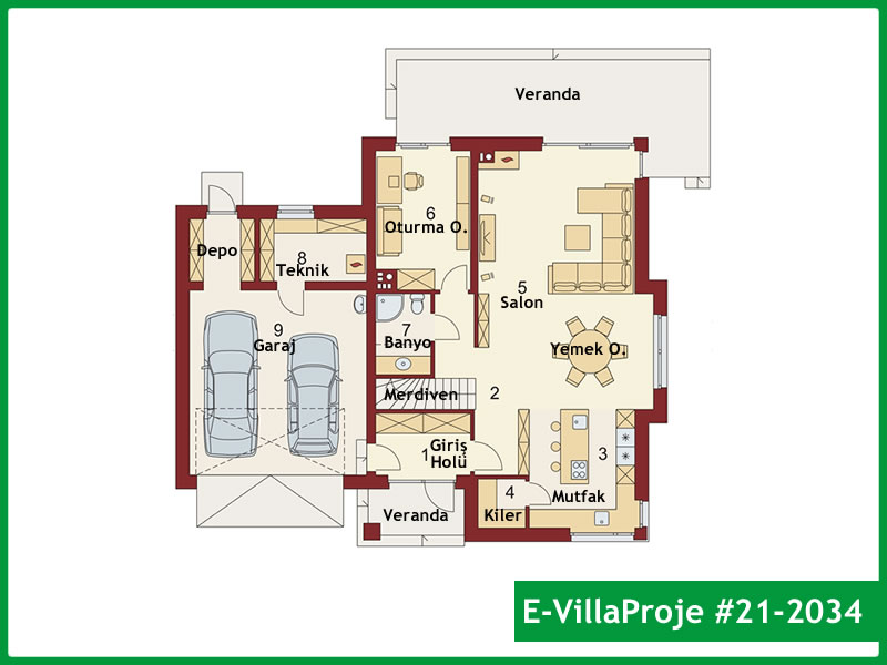 Gazbeton Çelik Ev 259 m² Dubleks (5+1) - Görsel 2
