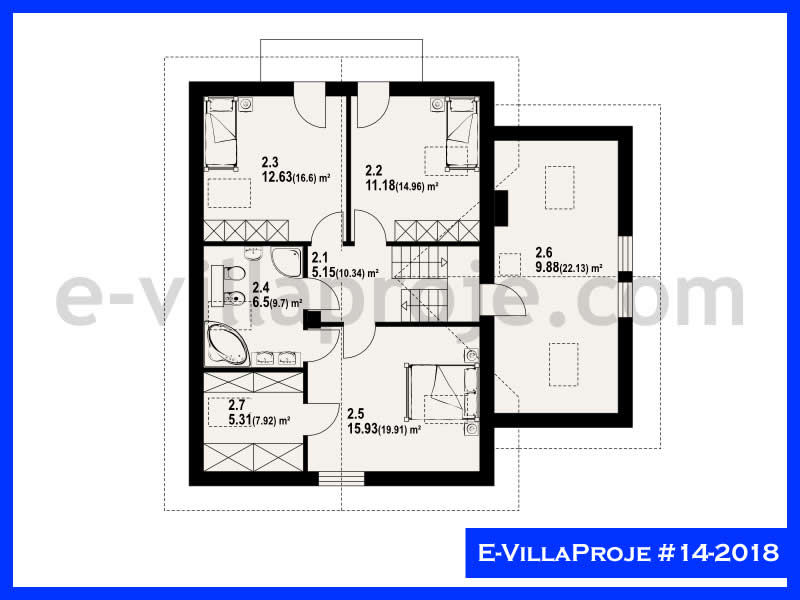 Gazbeton Çelik Ev 259 m² Dubleks (5+1) - Görsel 3