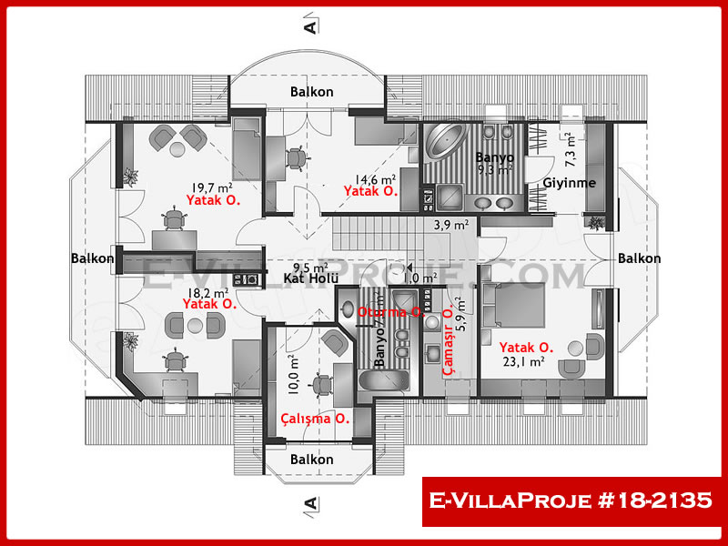 Gazbeton Çelik Ev 261 m² Dubleks (5+1) - Görsel 3