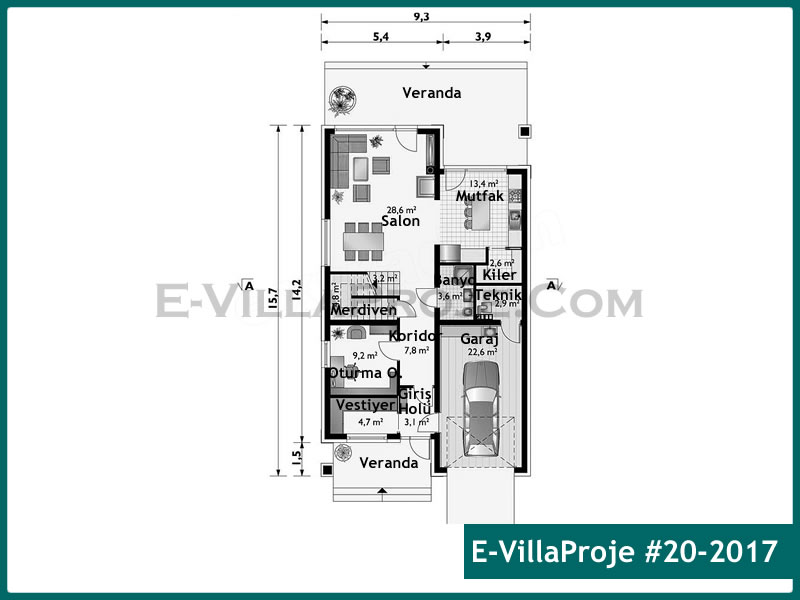 Gazbeton Çelik Ev 262 m² Dubleks (5+1) - Görsel 2