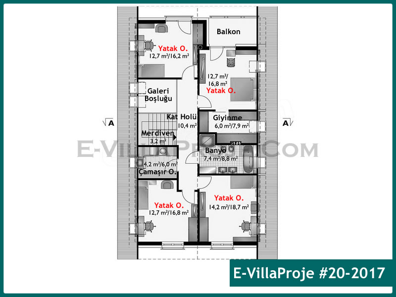Gazbeton Çelik Ev 262 m² Dubleks (5+1) - Görsel 3