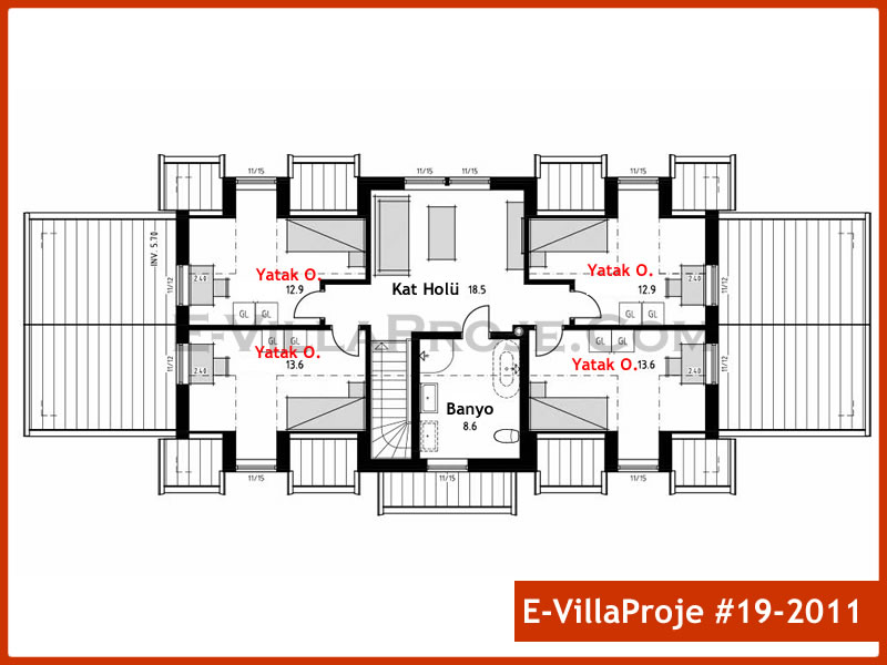 Gazbeton Çelik Ev 264 m² Dubleks (5+1) - Görsel 3