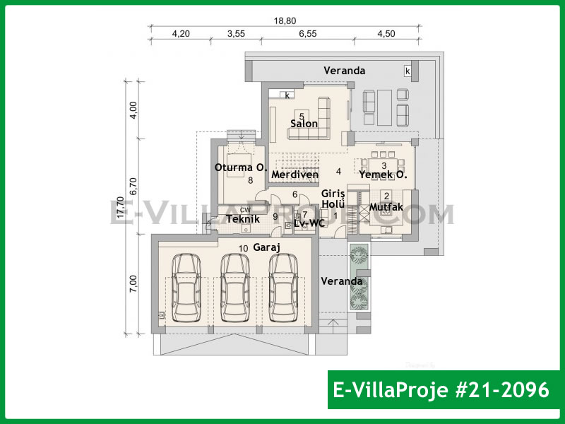 Gazbeton Çelik Ev 265 m² Dubleks (5+1) - Görsel 2
