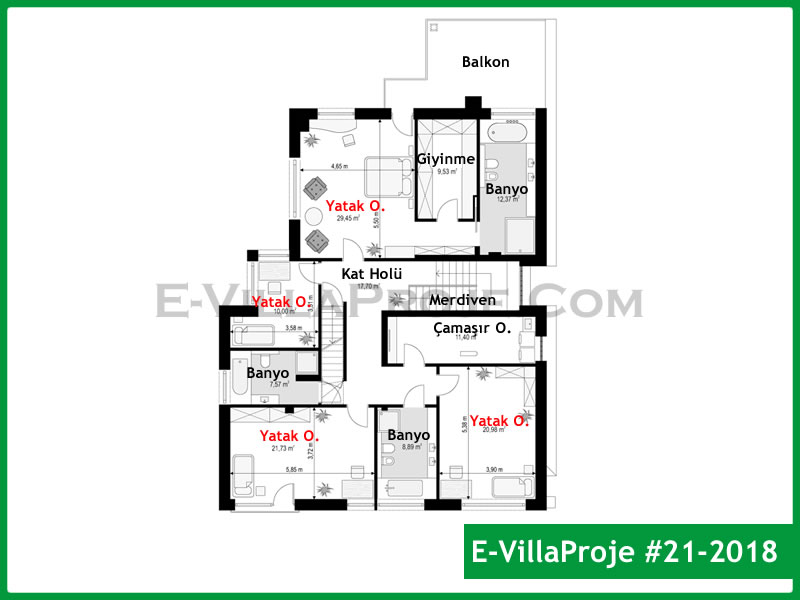 Gazbeton Çelik Ev 265 m² Dubleks (5+1) - Görsel 3