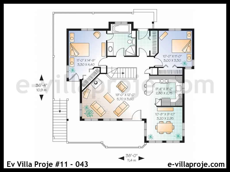 Gazbeton Çelik Ev 267 m² Dubleks (5+1) - Görsel 2