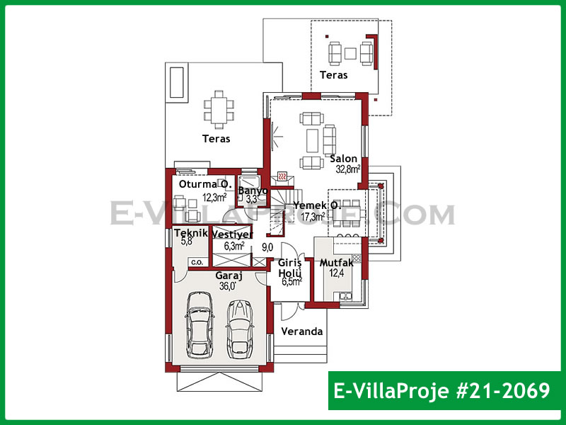 Gazbeton Çelik Ev 270 m² Dubleks (5+1) - Görsel 2