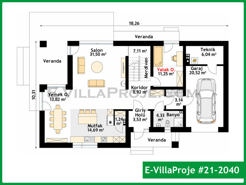 Gazbeton Çelik Ev 275 m² Dubleks (5+1) - Görsel 2