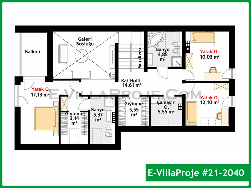 Gazbeton Çelik Ev 275 m² Dubleks (5+1) - Görsel 3