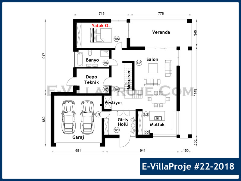 Gazbeton Çelik Ev 277 m² Dubleks (5+1) - Görsel 2