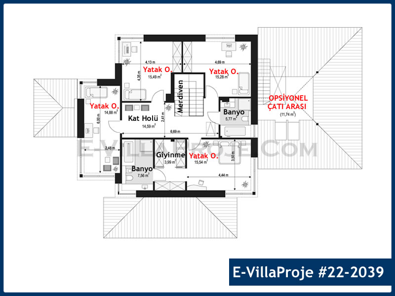 Gazbeton Çelik Ev 279 m² Dubleks (5+1) - Görsel 3