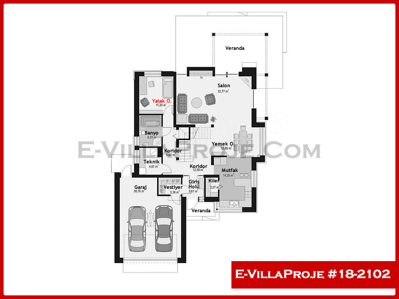 Gazbeton Çelik Ev 280 m² Dubleks (5+1) - Görsel 2