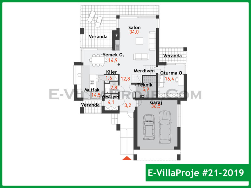 Gazbeton Çelik Ev 287 m² Dubleks (5+1) - Görsel 2