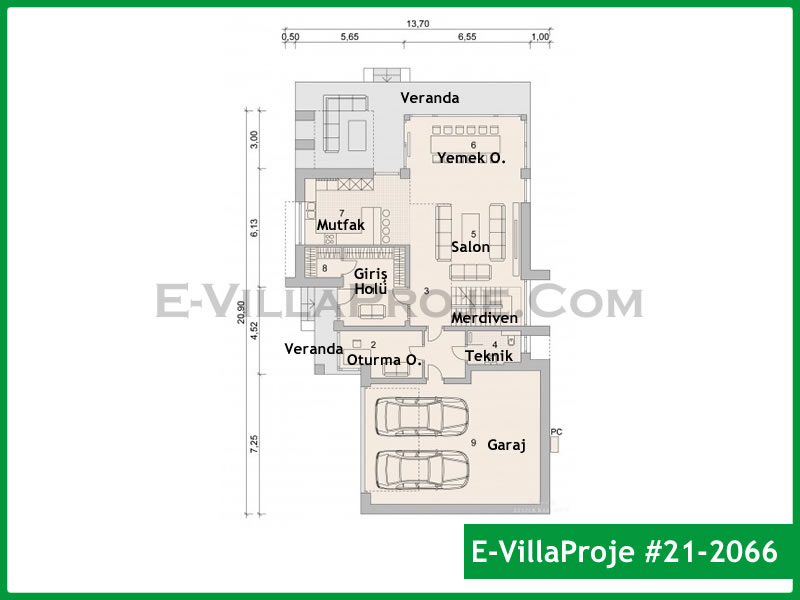 Gazbeton Çelik Ev 292 m² Dubleks (5+1) - Görsel 2
