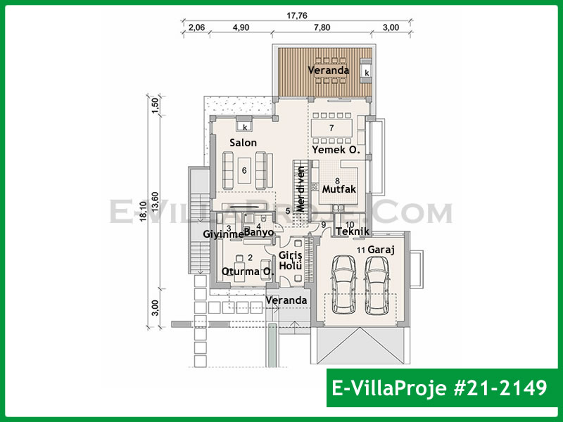 Gazbeton Çelik Ev 298 m² Dubleks (5+1) - Görsel 2