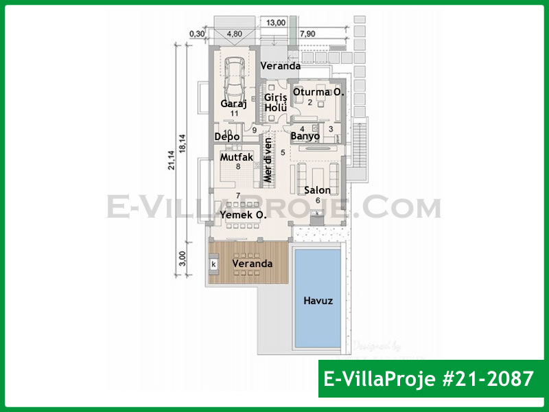 Gazbeton Çelik Ev 300 m² Dubleks (5+1) - Görsel 2