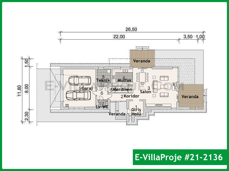 Gazbeton Çelik Ev 304 m² Dubleks (5+1) - Görsel 2
