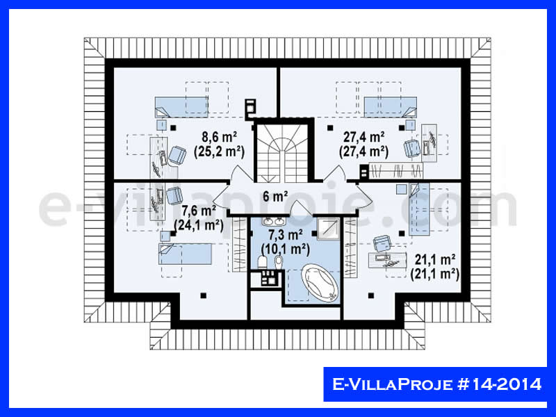 Gazbeton Çelik Ev 309 m² Dubleks (5+1) - Görsel 3