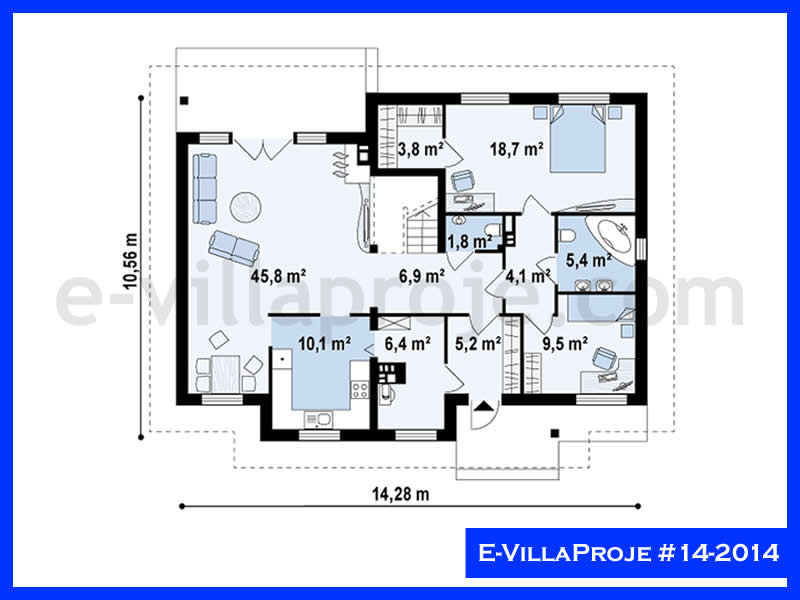 Gazbeton Çelik Ev 309 m² Dubleks (5+1) - Görsel 2
