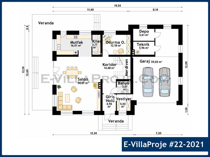Gazbeton Çelik Ev 310 m² Dubleks (5+1) - Görsel 2