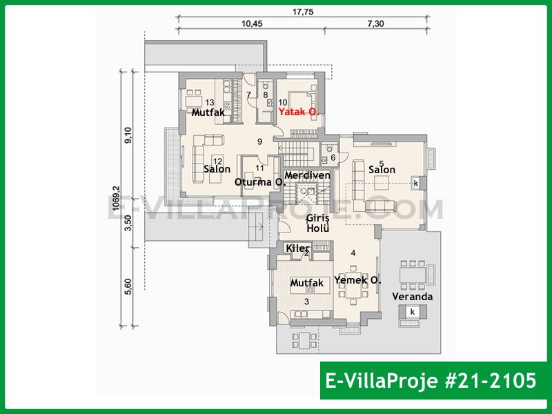 Gazbeton Çelik Ev 311 m² Dubleks (5+1) - Görsel 2