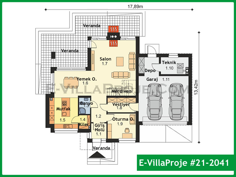 Gazbeton Çelik Ev 314 m² Dubleks (5+1) - Görsel 2